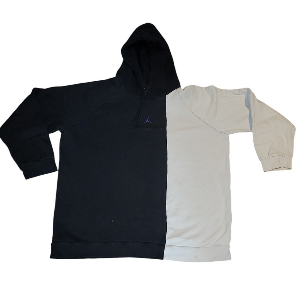 Vintage 95 96 Jordan Hoodie Black White Size XXL 2XL B24